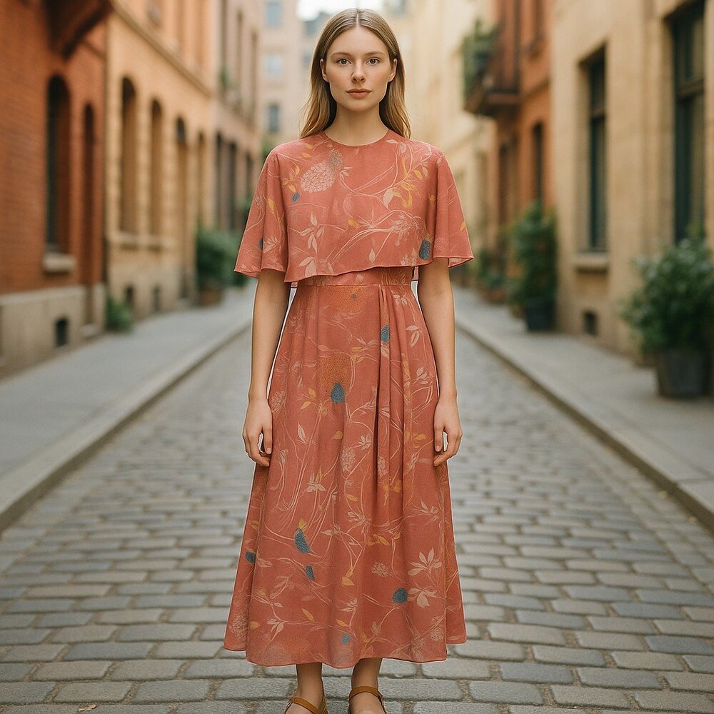 John Charles London Ball Gown Dress Womens 12 Pink Floral Chiffon Bridal England